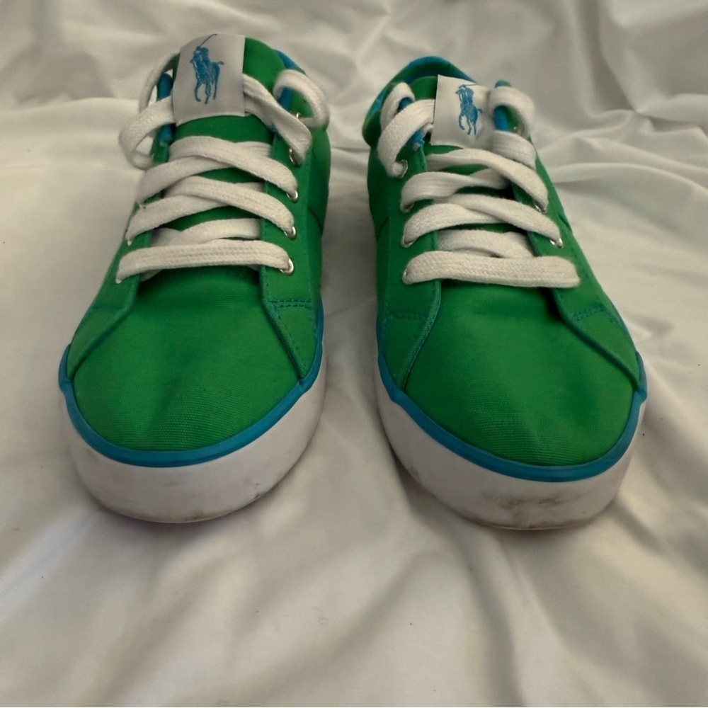 EUC Polo Ralph Lauren Gillian Canvas Logo Sneakers - Picture 3 of 8